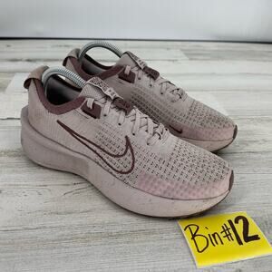 Nike Interact Run Sneakers Women's 8 Pink Lace Up Road Running Shoes FD2292-007